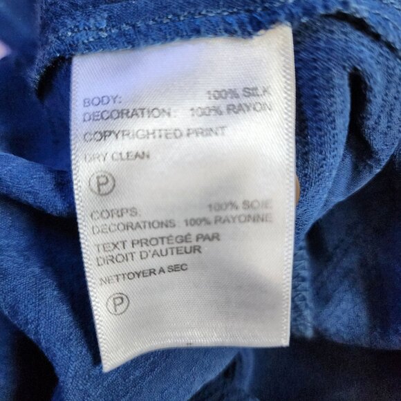 Tommy Bahama Mens XL Blue Silk Hawaiian Shirt "Happy New Year 2020" Graphic - Picture 5 of 10